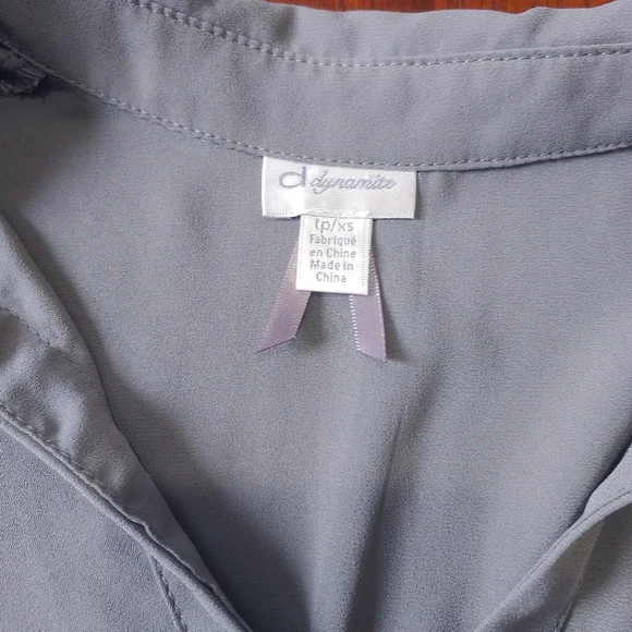 *SOLD!* Camisole chemisier Dynamite, xs, vert foncé, vert armé / - Picture 2 of 9